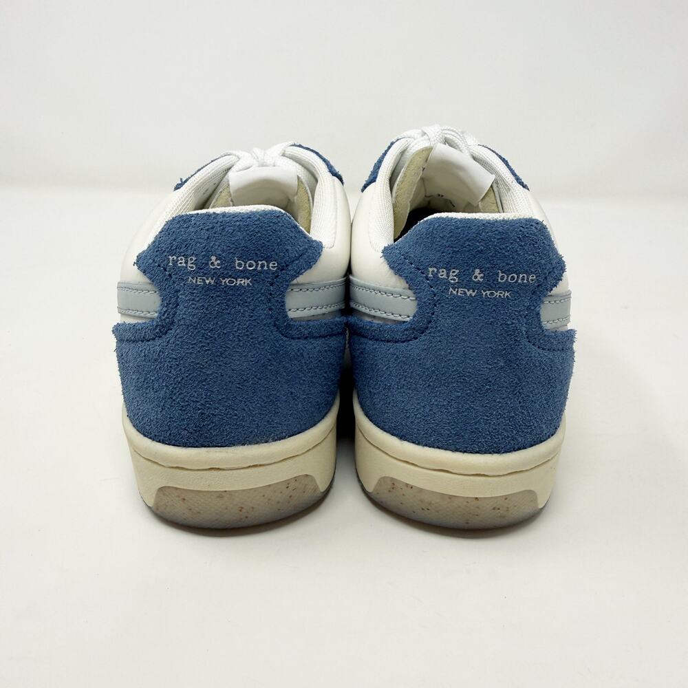 Rag & Bone Blue/White Suede & Leather Casual Sneakers Women's Size EU 37 Lace Up - Picture 4 of 11